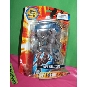 BBC Doctor Who Poseable Action Figure Grey Krillitane Series 2 Toy Set 02374